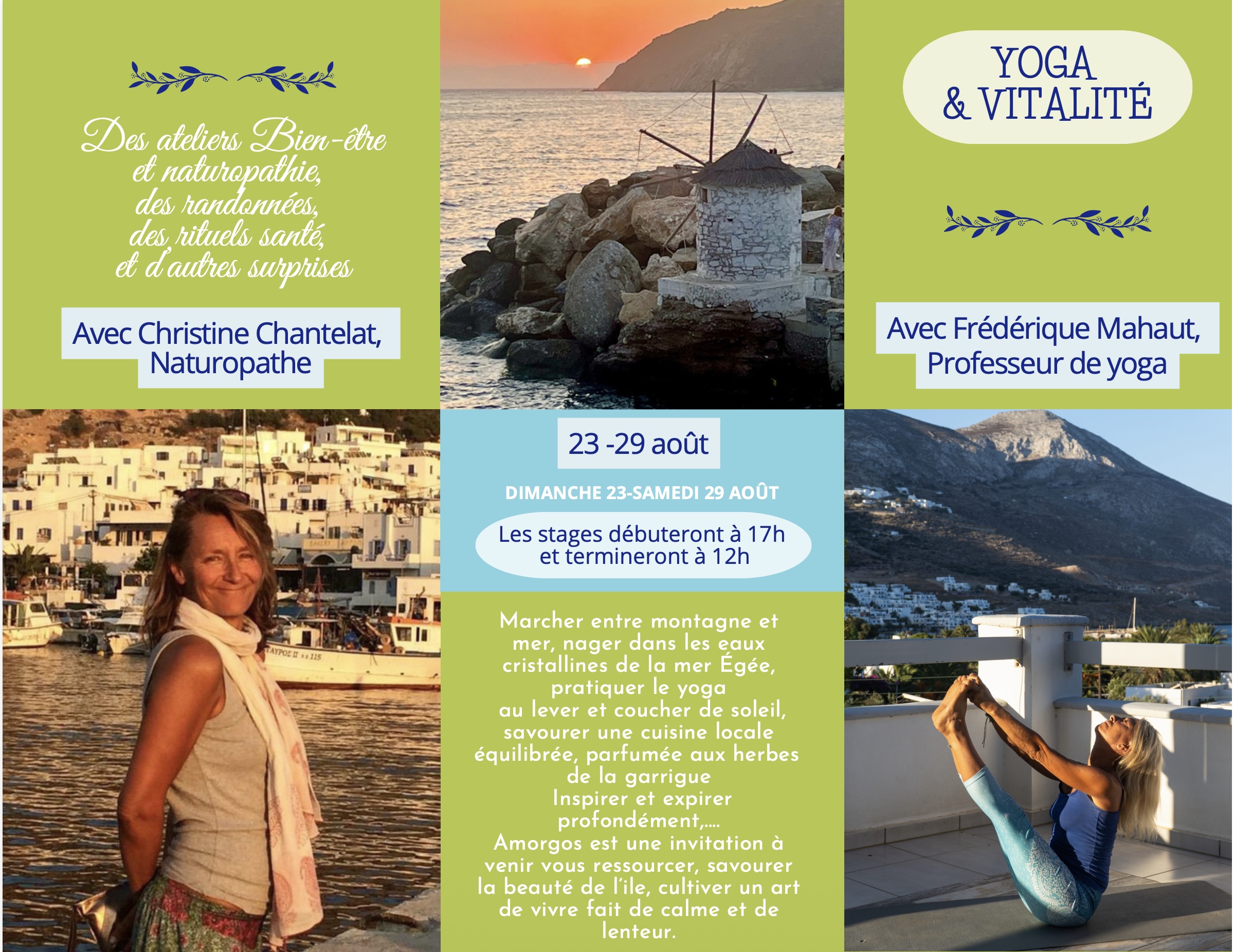 Stage Yoga et Vitalité23-29 Août 2026-Amorgos, Grèce 