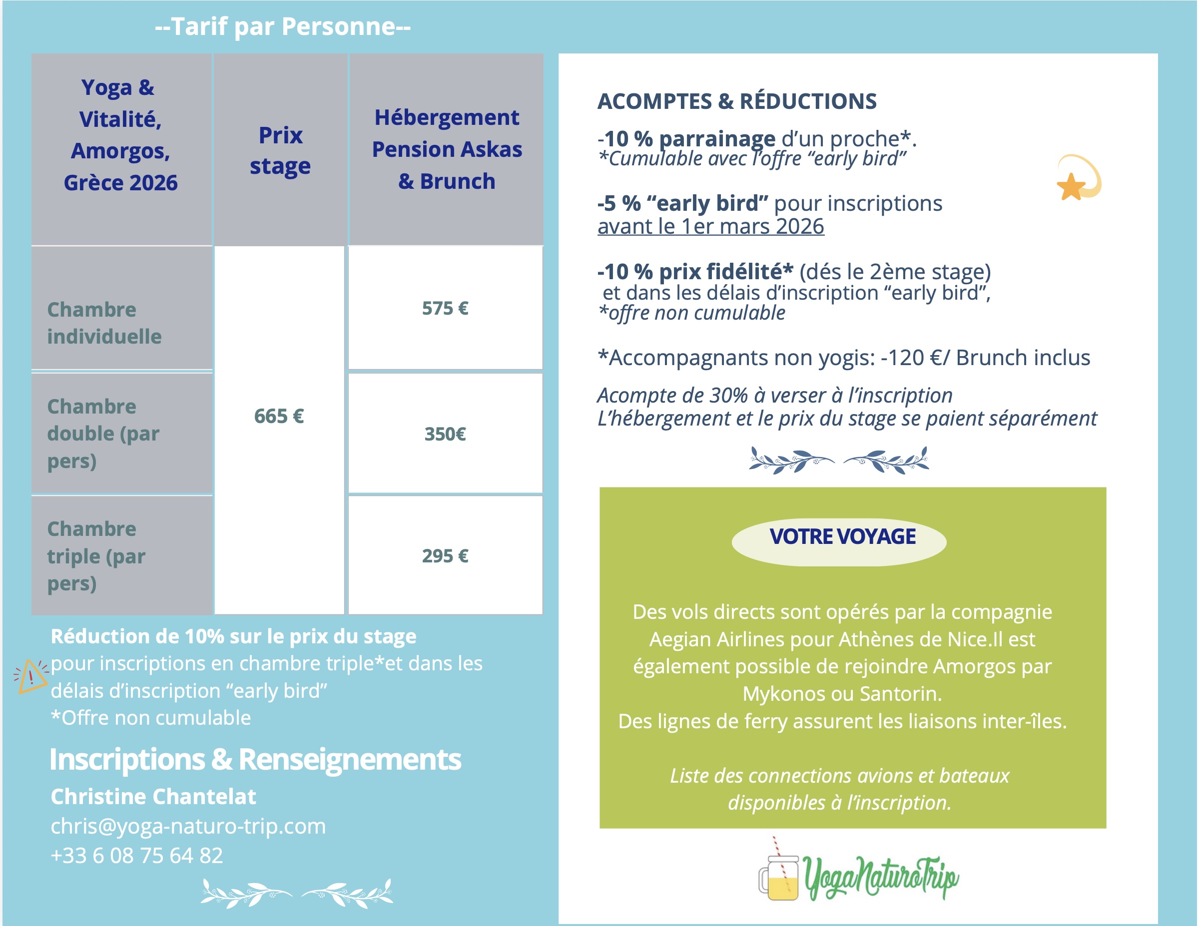 Stage Yoga et Vitalité23-29 Août 2026-Amorgos, Grèce 