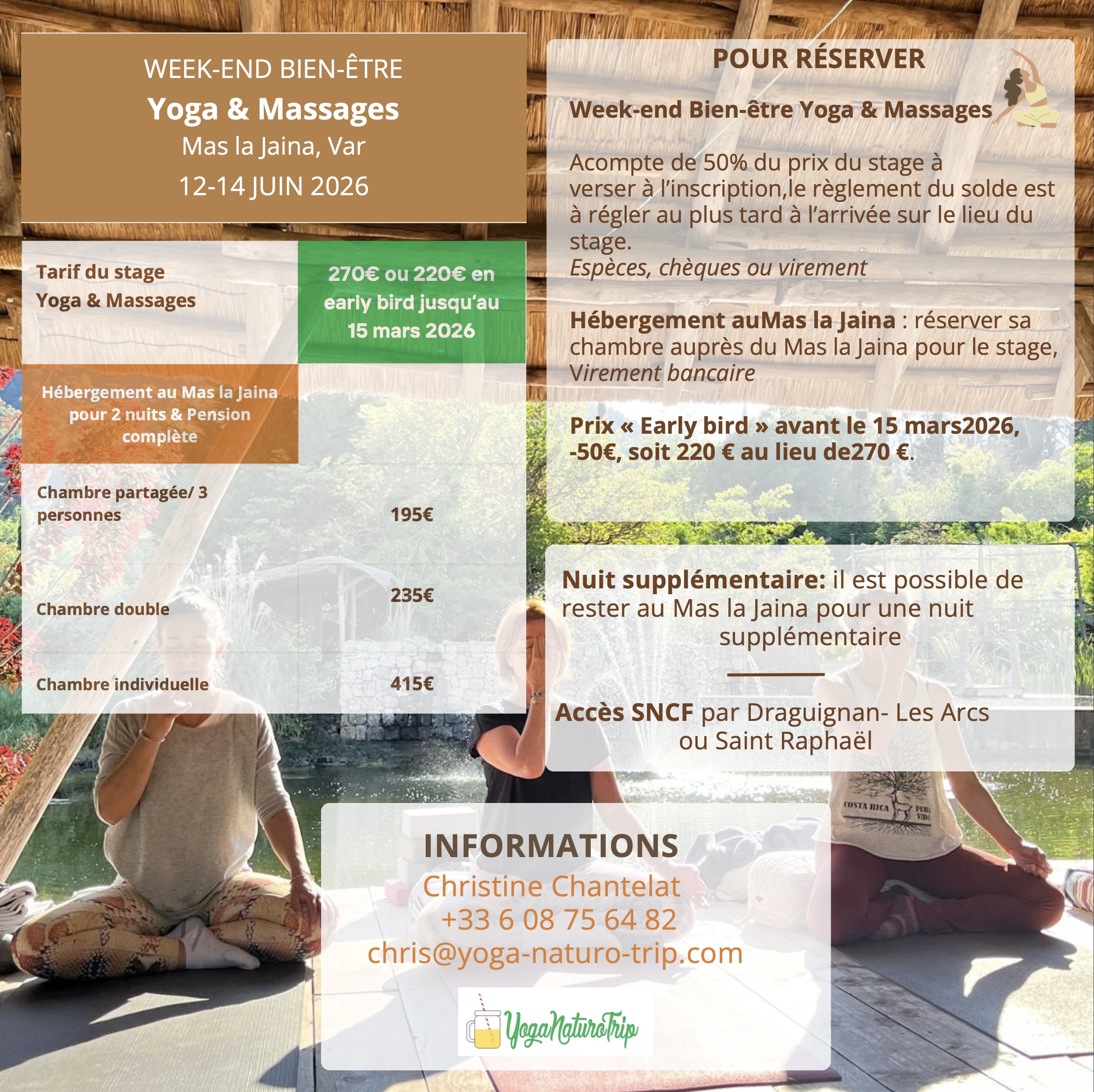 Week end yoga et bien-être - Novembre 2026 - Provence