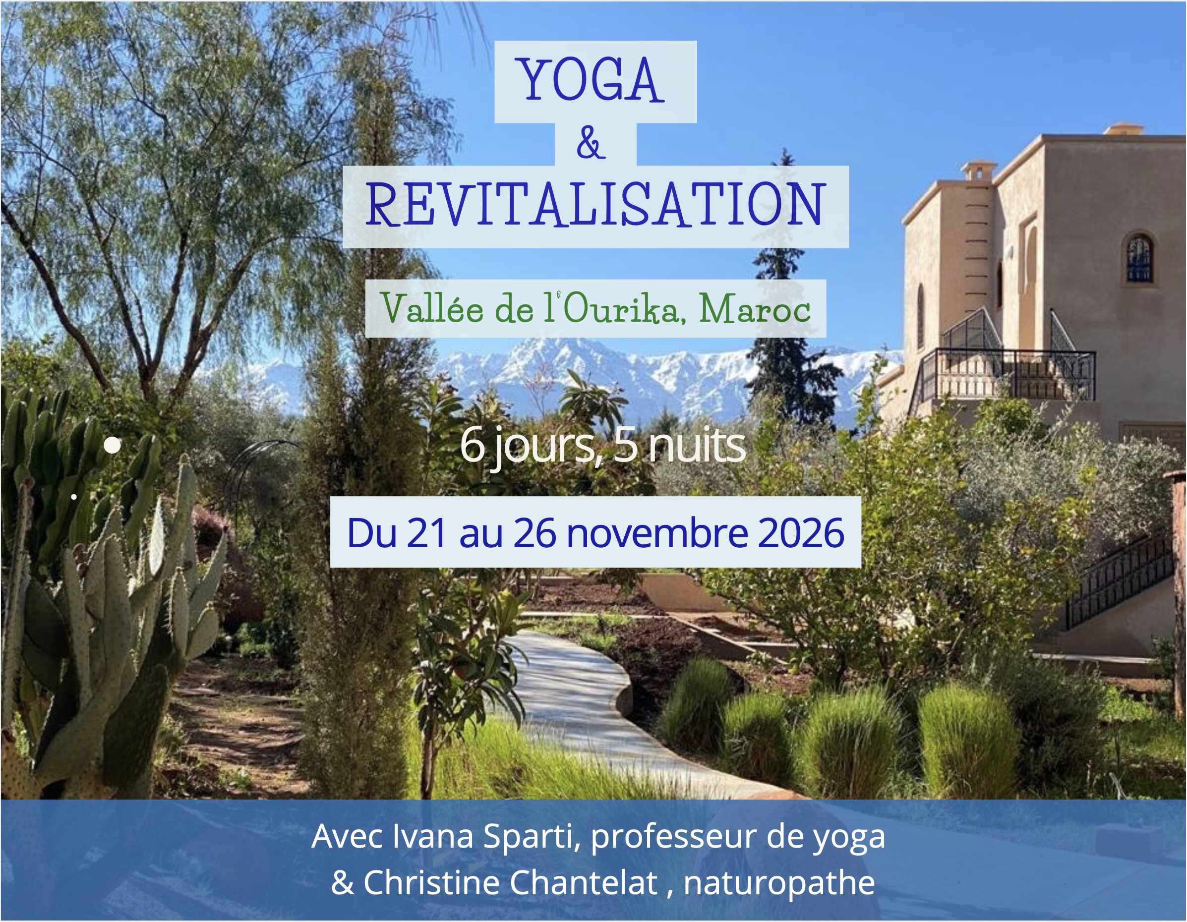 Screenshot stage Yoga et revitalisation - Novembre 2026 - Maroc
